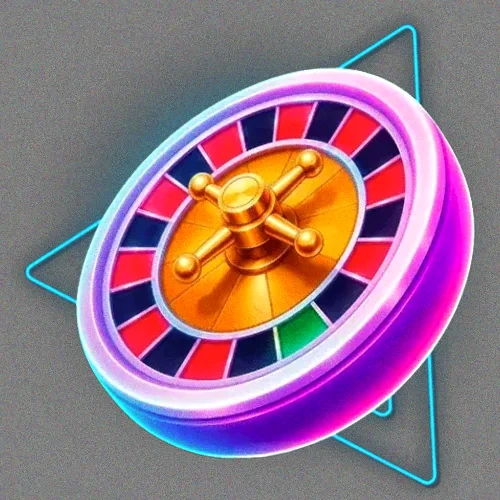 Neon roulette wheel