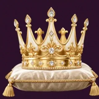 Gold crown on cushion — Lucky Hills