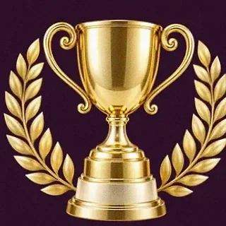 Gold trophy cup — Lucky Hills