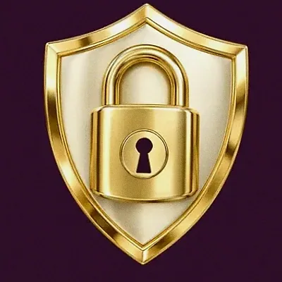 Shield with padlock — Lucky Hills