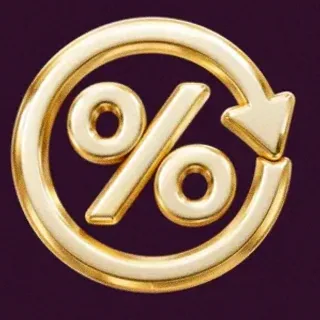 Gold percent symbol — Lucky Hills