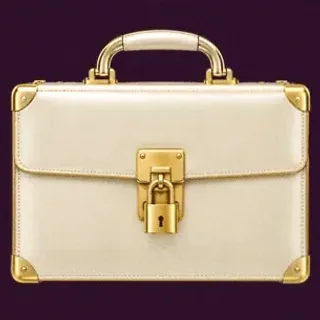 Locked leather briefcase — Lucky Hills
