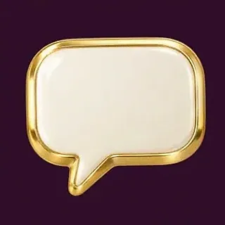 Gold speech bubble — Lucky Hills